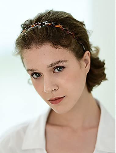 BAHABY Zig Zag Hair Comb Headbands, Plastic Shark Tooth Hair Bands for Women and Men, Black and Brown, 6 Pack online at globaldelivered