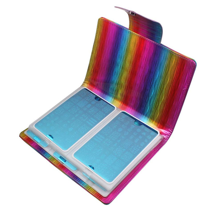 FingerAngel 50 Slots Image Stamper Plate Collection Nail Art Stamp Plate Stamping Plates Cases Stamp Nail Template Organ