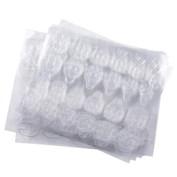 Kalolary 480PCS DoubleSided Nail Adhesive Tabs Transparent Flexible Jelly Gel Tape for Nail Art Suitable for Professiona