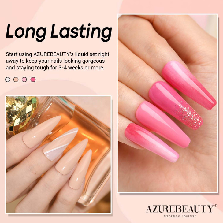 AZUREBEAUTY Dip Powder Top Coat for Nail Dipping Powder Set French Nails Art Manicure Beginner DIY Salon 15 ml