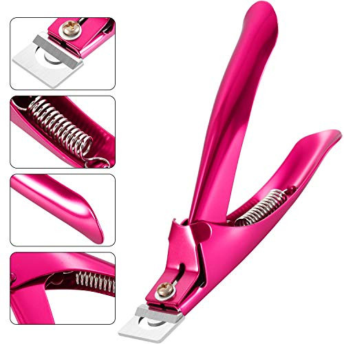 Yaomiao 3 Pcs False Premium Nail Clipper for Acrylic Nail Tips Cutter Rustproof Stainless Steel Fingernail Trimmer Manic