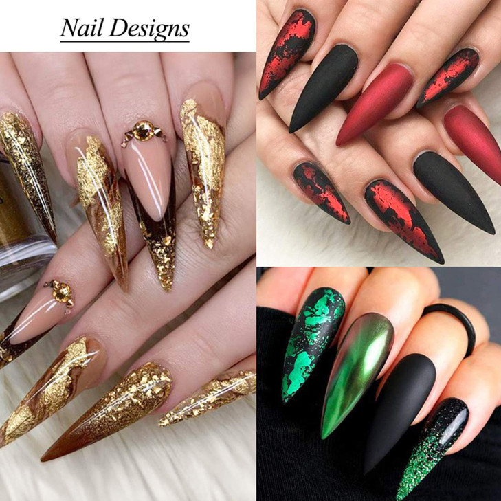 12 Colors Holographic Glitter Foils Laser Sequins UltraThin Film for Nail Designs Acrylic Supplies Manicure Tips Charm D