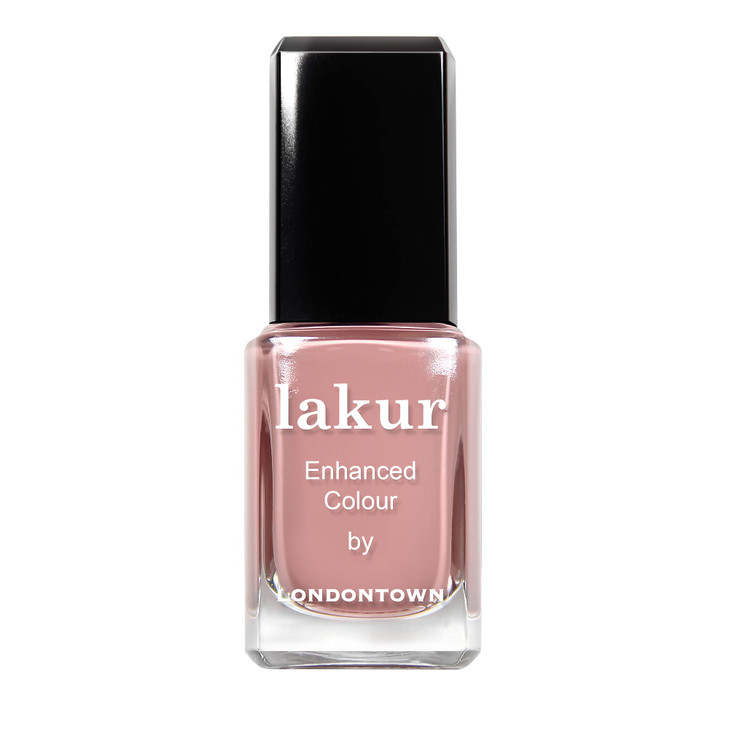 LONDONTOWN lakur Nail Polish ChipResistant NonToxic Conditions Hydrates Nails Glossy Rosewood Pink Pink Sands 40 fl oz