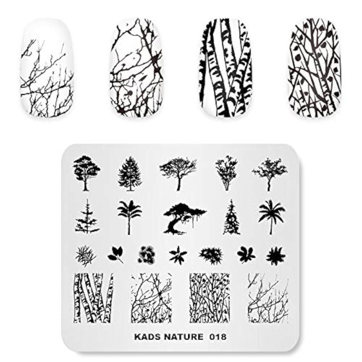 Rolabling Tropical Scenery Nail Art Stamping Plates Stamping Templates Image Plate Stencil Tool NA018