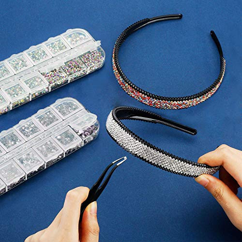 4488 Pieces Nail Art Rhinestones Crystal Flatback Rhinestones with Picker Pick Up Tweezers for Nails Art Clothes Shoes B