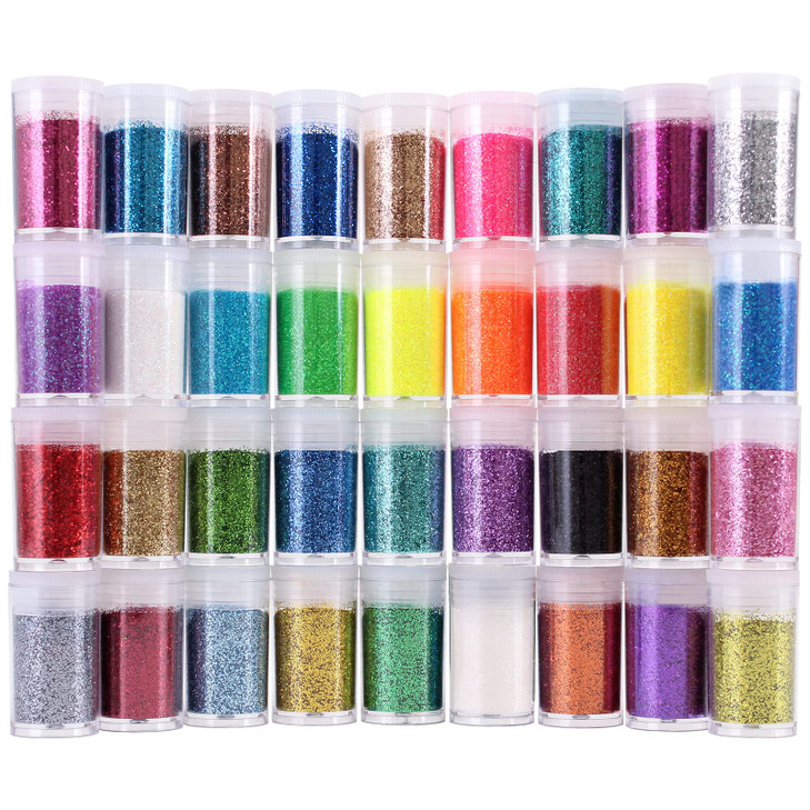 36 Colors Set, Fine Glitter for Resin, Arts and Craft Supplies Glitter, Cosmetic for Body Nail Face Hair Eyeshadow Lip Gloss Makeup, Festival Decorat online at globaldelivered
