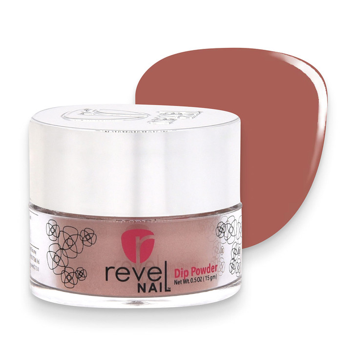 Revel Nail Dip Powder Brown Nude Powder Dip Nail Polish Chip Resistant Dip Nail Powder with Vitamin E and Calcium DIY Ma