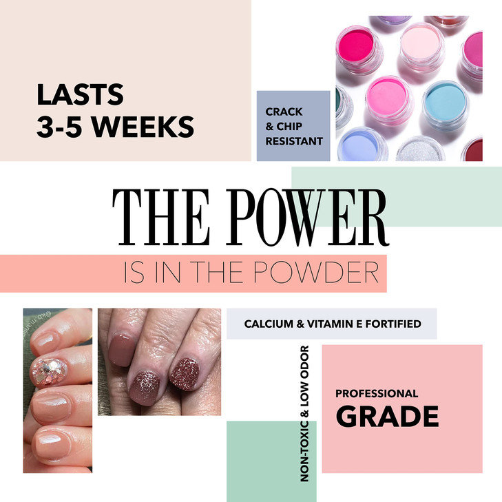 Revel Nail Dip Powder Brown Nude Powder Dip Nail Polish Chip Resistant Dip Nail Powder with Vitamin E and Calcium DIY Ma