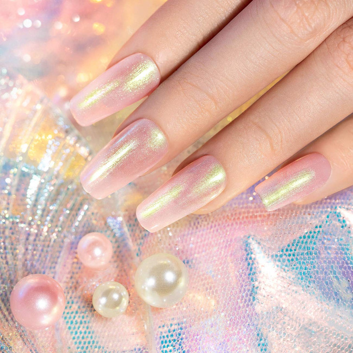 RARJSM Pearl Gel Nail Polish Mermaid Gel Nail 15ML Soak Off NailGelPolish Varnish with Shimmer Effect for DIY Nail Art a