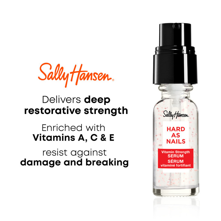 Sally Hansen Nail Treatment Hard As Nails Vitamin Strength Serum Moisturizing Nail Strengthener Enriched with Vitamins A