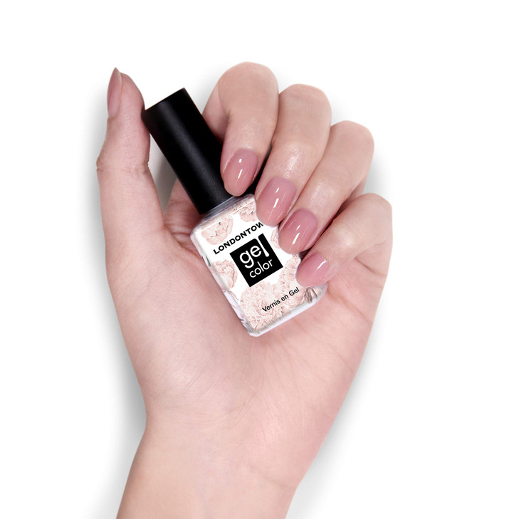 LONDONTOWN UVLED Gel Nail Polish Long Lasting Chip Resistant High Shine Color Sheer Nude Crowning Crumpet 12ml40fl oz