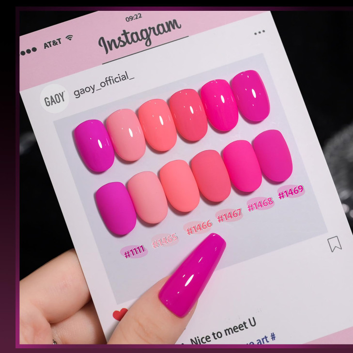 GAOY Hot Pink Gel Nail Polish Baby Pink Peony Neon Gel Polish Kit for Salon Manicure and Nail Art DIY at Home Gift for W