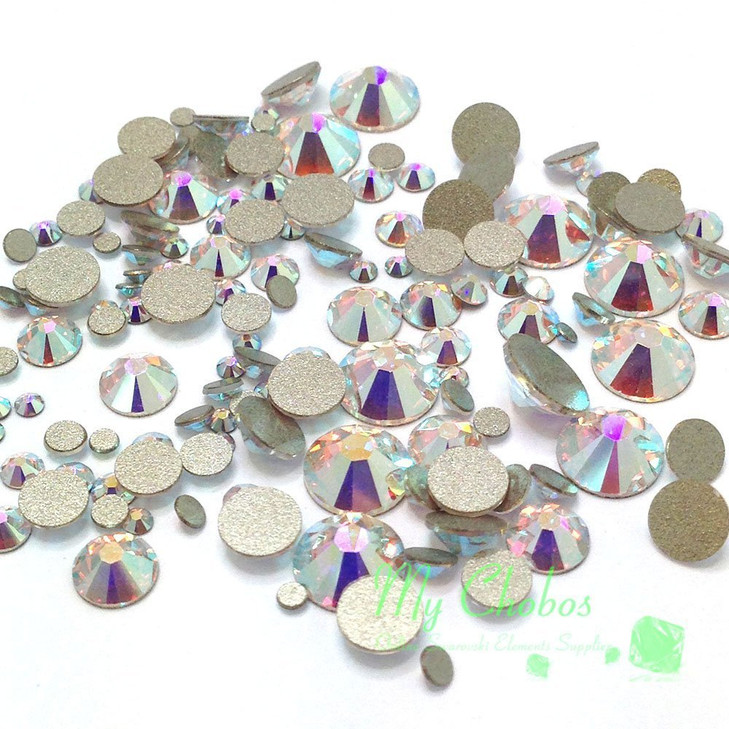 Swarovski 20582088 Crystal Nail Art Mixed Flatbacks Rhinestones Crystal AB 001 AB