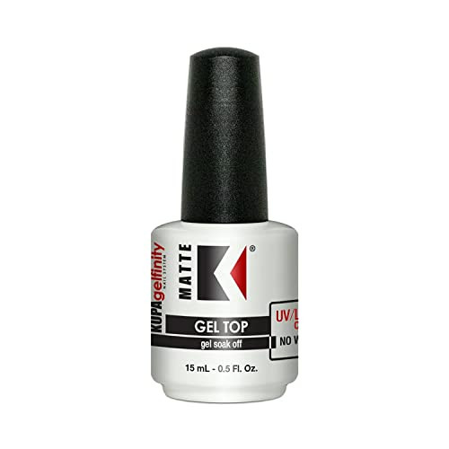KUPA GelFinity Soak Off Gel Top Coat Matte Finish No Wipe 05 Fl Oz