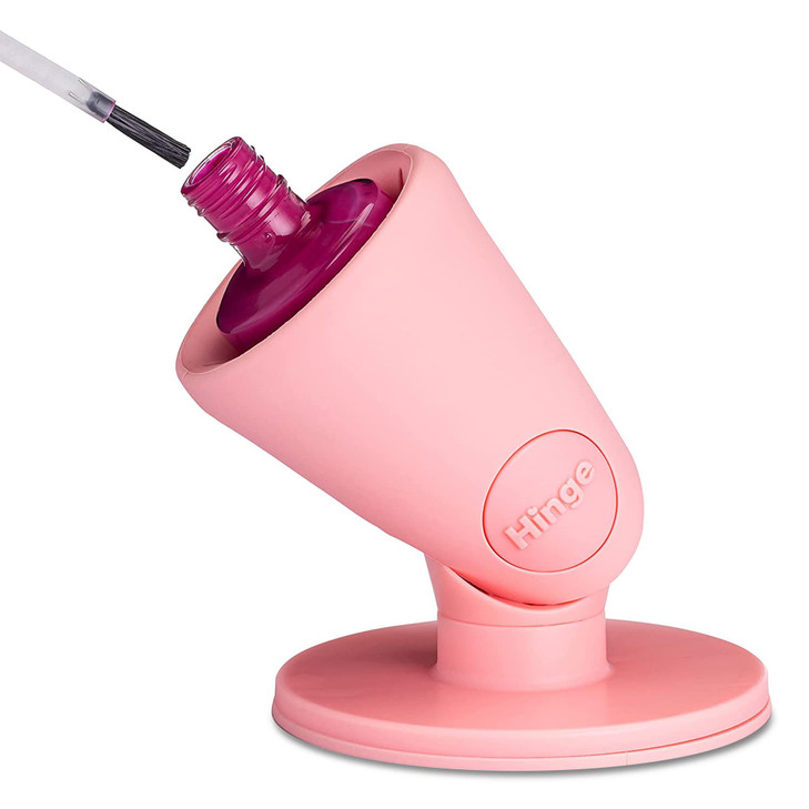 tweexy Hinge Untippable Nail Polish Bottle Holder AntiSpill Nail Polish Holder Stand Tilted IntelliStick Airlock Suction