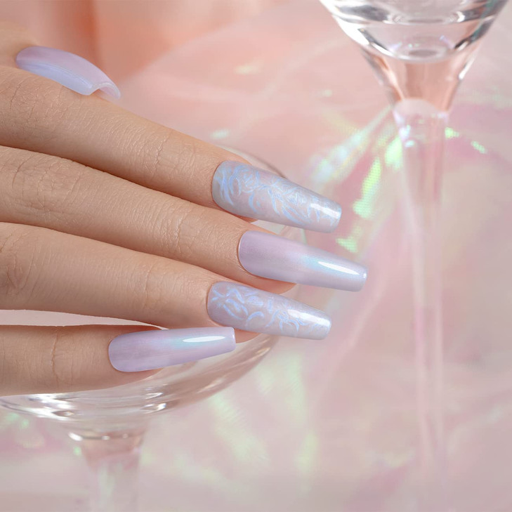 RARJSM Pearl Gel Nail Polish Glitter Drawing GelPolish Shimmer Mermaid Nail Gel Soak Off for Salon Home DIY Manicure Use