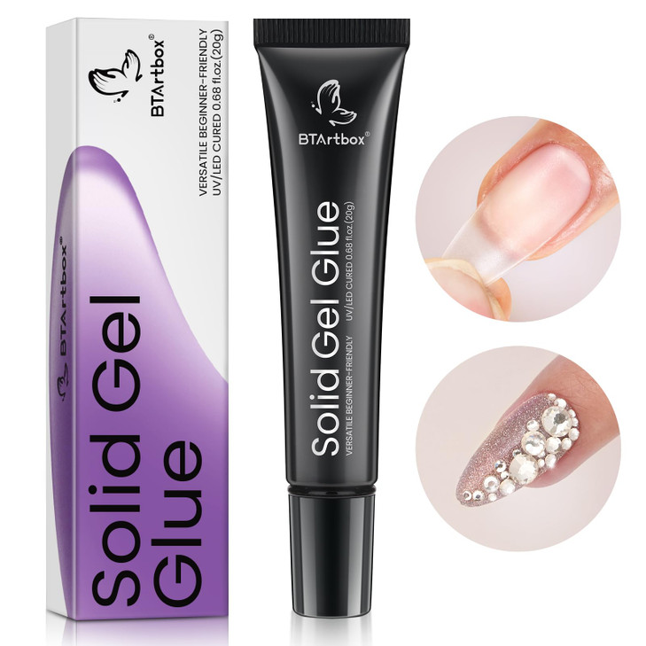 BTArtbox Solid Nail Gel 15g Gel Nail for Acrylic Nails Upgrade 3 in 1 Nail Gel for Fake Nails Super Strong Gel Cured Nee