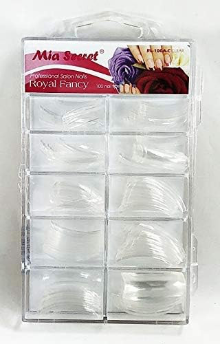 Mia Secret Nail Tip Royal Square 100PC 500PC ClearWhiteNatural 100 Clear