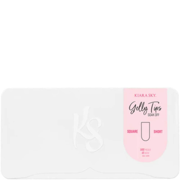 Kiara Sky Gelly Tips Soak Off Soft Gel Nail Extensions 500 pieces 10 Sizes Square Short