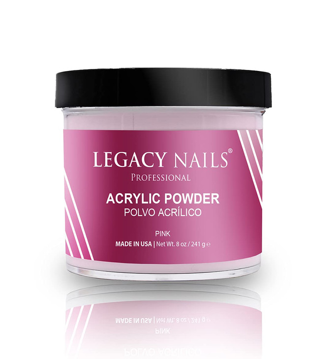 Legacy Nails Professional Pink Acrylic Powder Net Wt 8 oz French Manicures Blending Cover Acrylics Nail Extension Colors