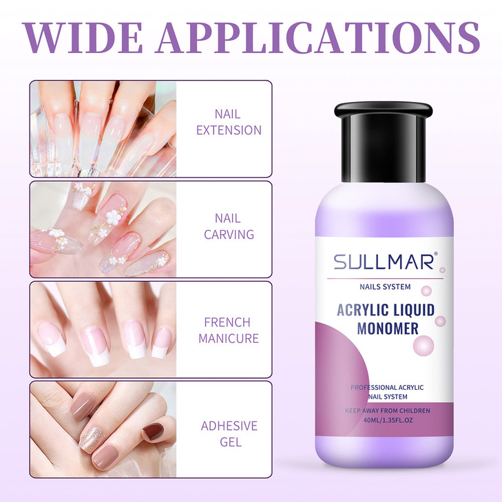 SULLMAR Acrylic Monomer Liquid Monomer Acrylic Nail Liquid Acrylic Liquid Liquid Monomer For Acrylic Nails Nail Monomer