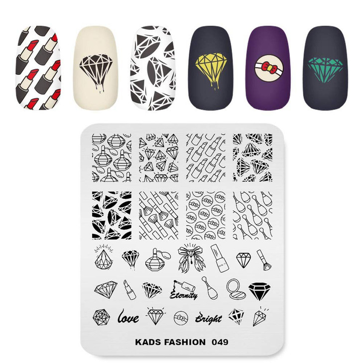 Nail Stamping Plate Fashion Diamond Rich Luxury Lipstick Make Up Theme MultiPattern Stamp Print Image Stamp Template Nai