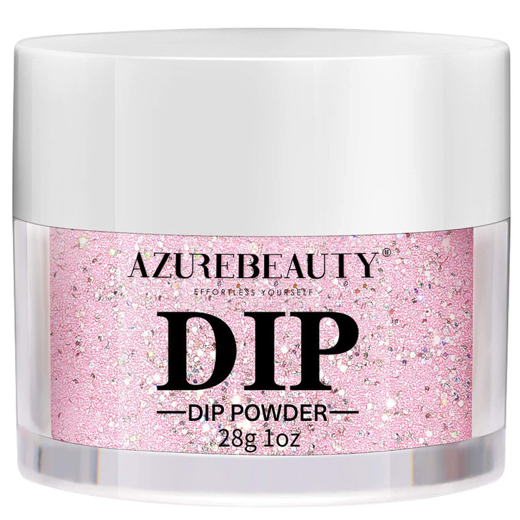 AZUREBEAUTY Nail Dip Powder Pink Glitter Color Dipping Powder French Nail Art Starter Manicure Salon DIY at Home OdorFre