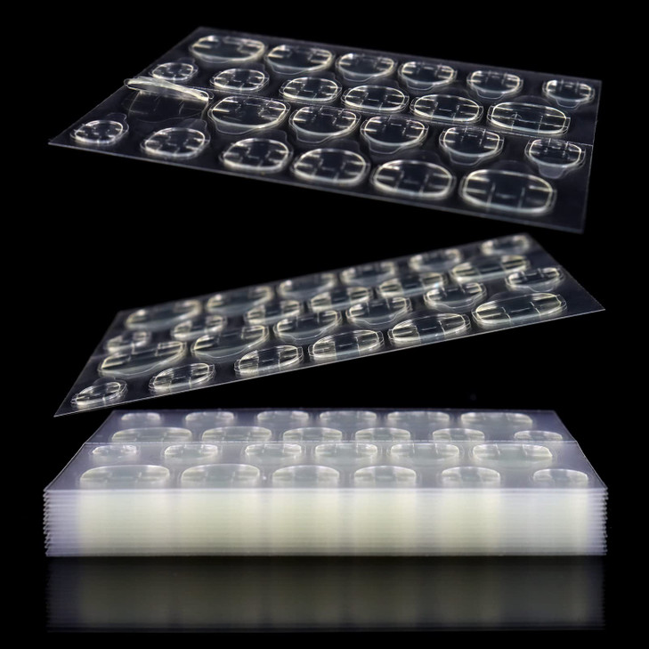Allstarry 288pcs 12 Sheets Adhesive Tabs Waterproof Breathable Glue Tabs DoubleSided Nail Jelly Sticker Super Sticky Fak