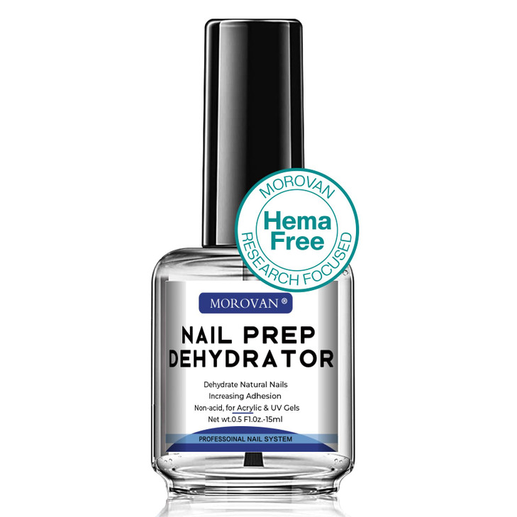 Morovan Acid Free Professional Nail Dehydrator Prep for UV Gel Polish Acrylic Nails Fast Dry Natural Nail Primer Base Va