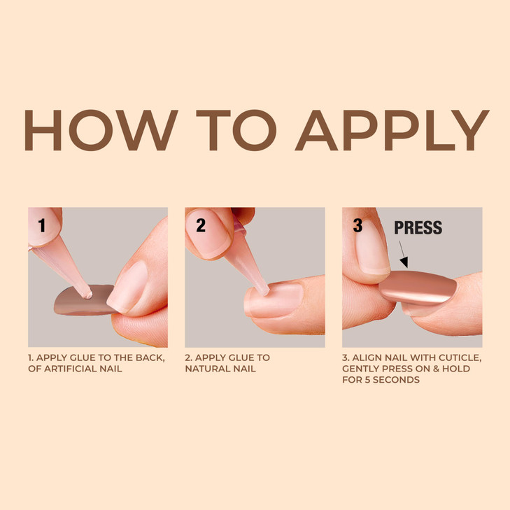 KISS Bare but Better, Press On Nails, Nail glue included, 'Nude Glow', Color, Long Size, Coffin Shape, Includes 28 Nails, 2g glue, 1 Manicure Stick, online at globaldelivered