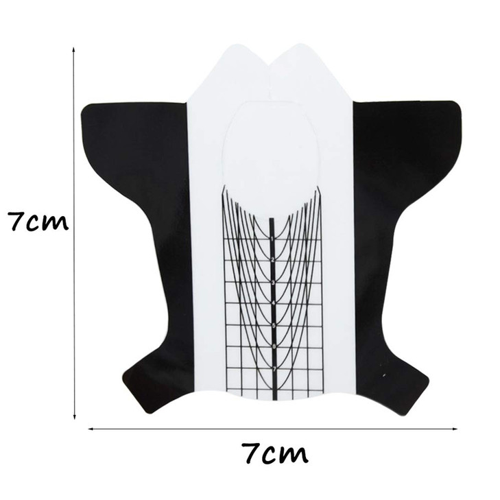 FingerAngel 100Pcs Stiletto Nail Forms Acrylic Curve Nails UV Gel Nail Extension Nail Art Guide Form SelfAdhesive Sticke