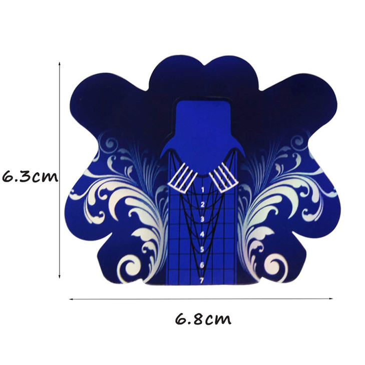 Finger Angel 500PCS Stiletto Nail Forms Acrylic Curve Nails UV Gel Nail Extension Nail Art Guide Form SelfAdhesive Stick