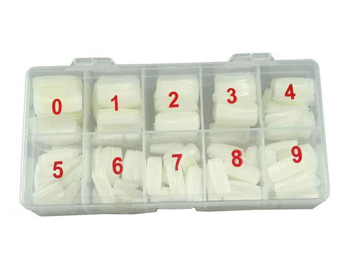 Yueton Pack of 500 Natural Color Full Cover UV Gel False Fake Nail Art TipsNail Tips DIY Design Box