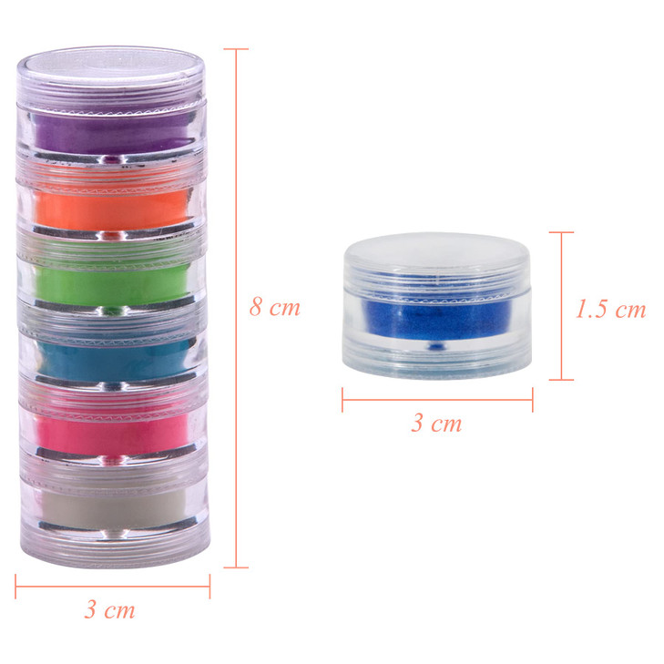 Duufin 36 Colors Pigment Nail Powder Colorful Luminous Pigment Powder Iridescent Pearlescent for Nail Art Body and Craft