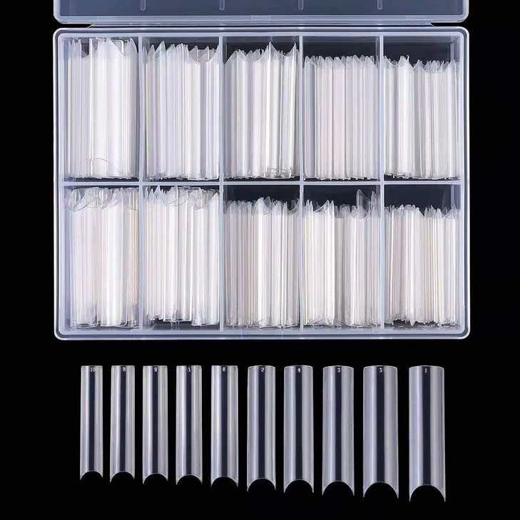 Yimart Long C Curved False Nail Tips C Curved Nail Tips Long C Curve False Nails 200pcsbox XL C Curve Fake Nails Premium