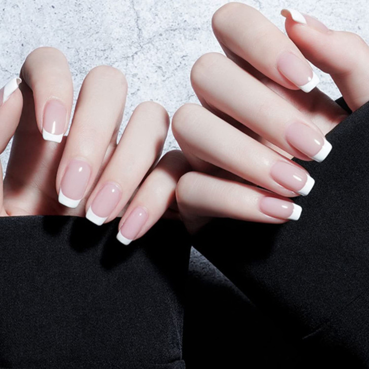 Vishine 15ml 2Pcs DUO French Manicure Gel Nail Polish French White French Rose Kit UV LED Nail Gel Classic Pale Pink Whi