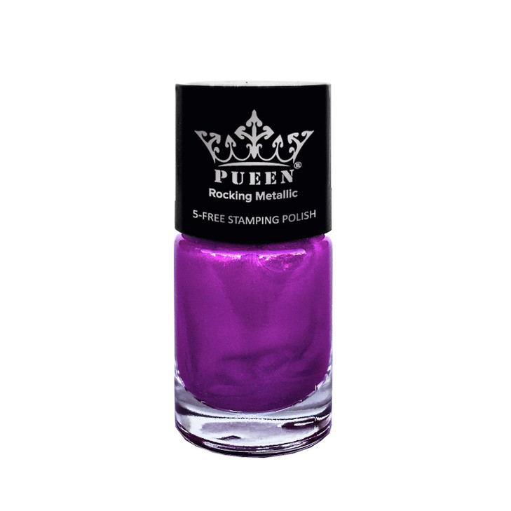 PUEEN Rocking Metallic Nail Polish for Nail Stamping Big 5Free Formula Nail Color Lacquer 610 Mighty AphroditeBH000618