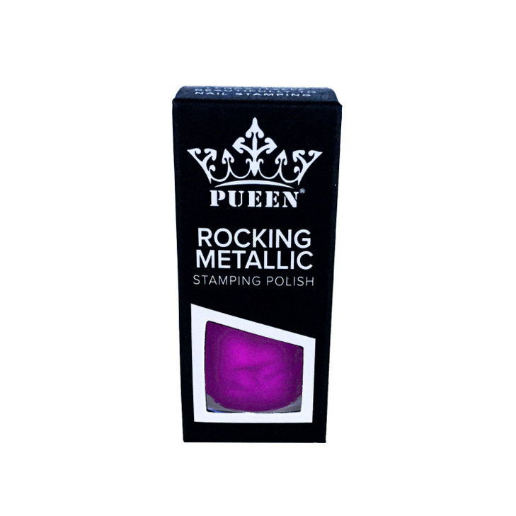 PUEEN Rocking Metallic Nail Polish for Nail Stamping Big 5Free Formula Nail Color Lacquer 610 Mighty AphroditeBH000618
