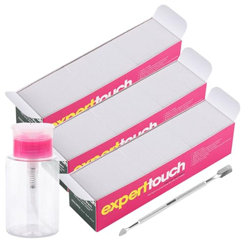 960 pcs Lint Free Nail Wipes Cotton Pads Remover to Soak Off Acrylic Gel Nail Polish with Pumb Bottle Dispenser and 1 Cu