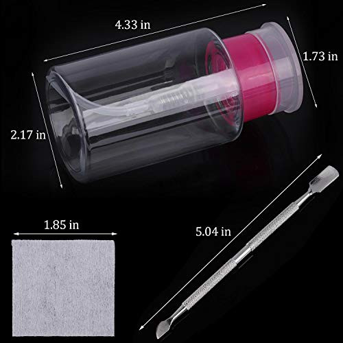 960 pcs Lint Free Nail Wipes Cotton Pads Remover to Soak Off Acrylic Gel Nail Polish with Pumb Bottle Dispenser and 1 Cu