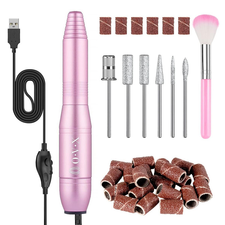 Portable Electric Nail Drill Machine Professional 20000 RPM USB Manicure Pedicure Drills for Acrylic Nails Gel Polishing