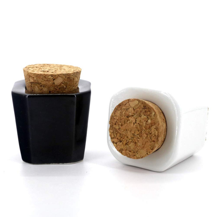 2 Pieces Porcelain Material Dappen Dish with Soft Wooden Cap Nail Art Acrylic Powder Nail Art Tools Porcelain Cup Porcel