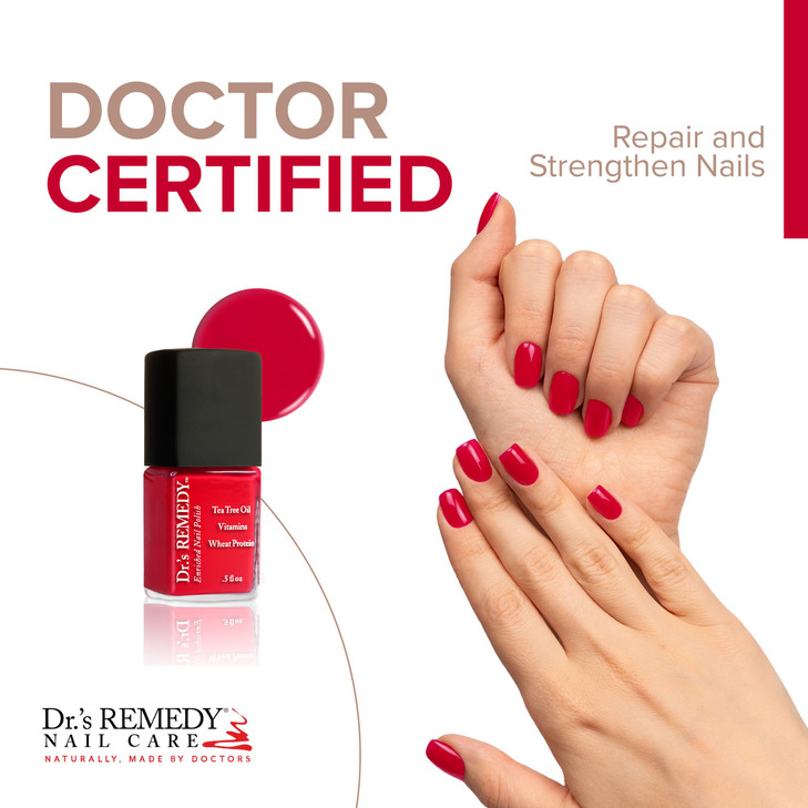 Drs Remedy Enriched Nail Polish Clarity Coral With Base Coat