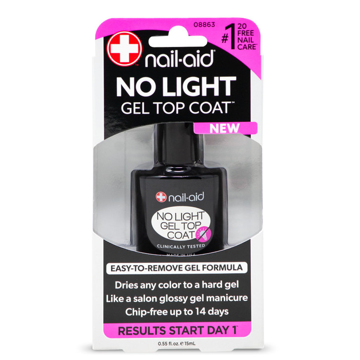 NailAid Nolight Gel Top Coat Clear 055 Fluid Ounce