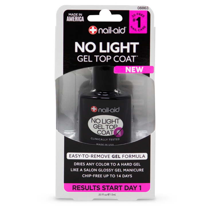 NailAid Nolight Gel Top Coat Clear 055 Fluid Ounce
