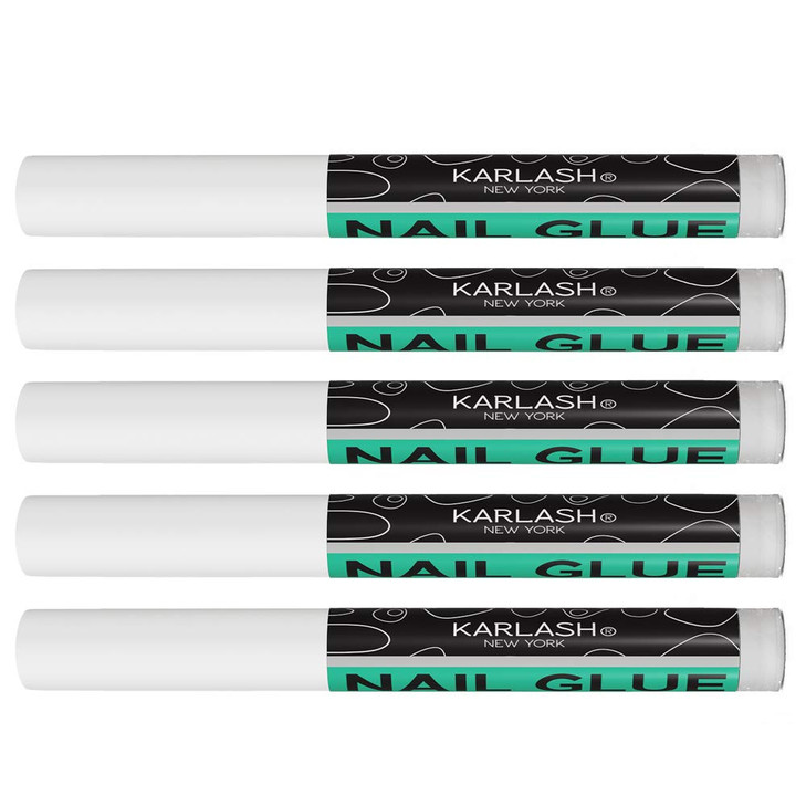 Karlash Nail Tip Glue Adhesive Bond for Acrylic Nails Tips Fake Nail Art 007 oz for Each Glue 5 PCS