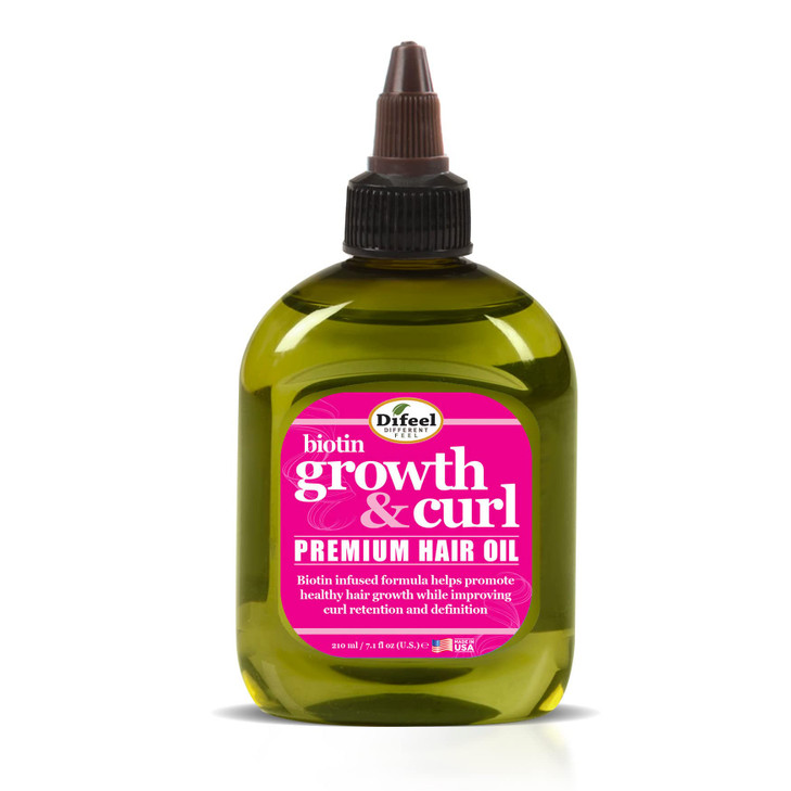 Difeel Growth & Curl Biotin Premium Hair Oil 8 oz. online at globaldelivered