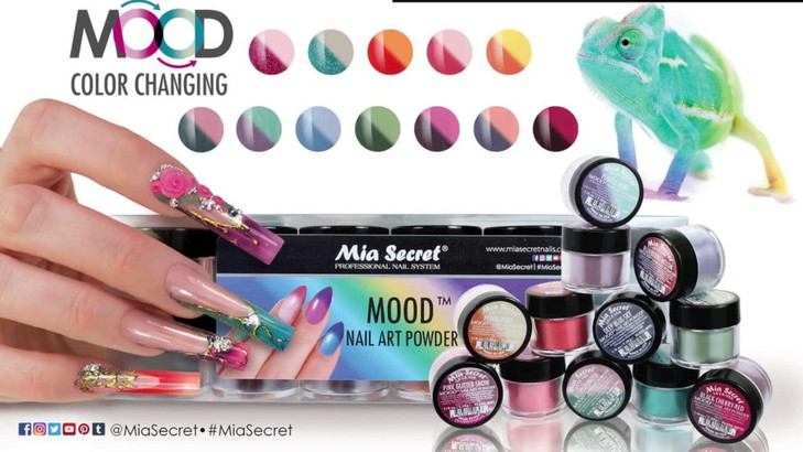 Mia Secret Mood Collection 12PC Nail Acrylic Art Powder New Autentic Brand