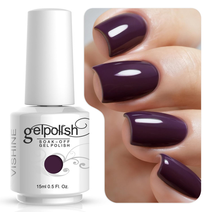 Vishine Gelpolish Professional UV LED Soak Off Varnish Color Gel Nail Polish Manicure Salon Purple 1417