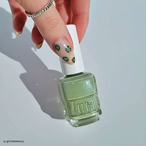 duri Nail Polish 720 Barefoot Creamy Pastel Green Full Coverage Glossy Finish Fast Drying 045 Fl Oz